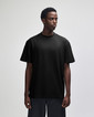 Pique Unisex Mockneck T-shirt (Black)