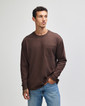 9410 Super Heavyweight Unisex Long Sleeve T-Shirt with Pocket (Brown)