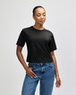 Womens Fine Jersey Boxy T-shirt (Black)