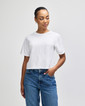 Womens Fine Jersey Boxy T-shirt (White)