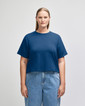 Womens Fine Jersey Boxy T-shirt (Sea Blue)