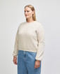ReFlex Fleece Women's Crewneck Sweatshirt Crop (Bone)