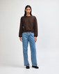ReFlex Fleece Women's Crewneck Sweatshirt Full (Brown)