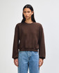 ReFlex Fleece Women's Crewneck Sweatshirt Front (Brown)