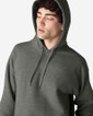 SF500 Midweight Fleece Adult Hoodie Close Up (Dark Heather)