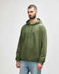 SF500 Midweight Fleece Adult Hoodie Front (Military Green)