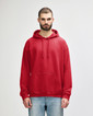 SF500 Midweight Fleece Adult Hoodie Front (Red)