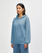 SF500 Midweight Fleece Adult Hoodie Front (Stone Blue)
