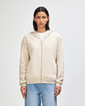 ReFlex Fleece Unisex Zip Hooded Sweatshirt Front (Bone)