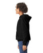SF500B Midweight Fleece Youth Hoodie Side (Black)