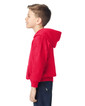 Youth Hooded Sweatshirt 18500B Side (Red)