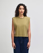 Women's Garment Dyed Muscle T-shirt (Faded Army)