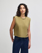 Women's Garment Dyed Muscle T-shirt (Faded Army)