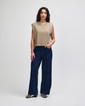 Women's Garment Dyed Muscle T-shirt (Faded Brown)
