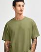 Heavyweight Cotton Unisex Garment Dyed T-Shirt Crop (Faded Army)