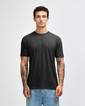 TR401 Tri-Blend Unisex Track T-Shirt Close Up (Tri-Black)