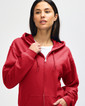 Adult Full Zip Hooded Sweatshirt 18600 (Red)