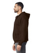 Adult Full Zip Hooded Sweatshirt 18600 Side (Dark Chocolate)