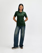 64800L Women's Pique Polo Full Length (Forest Green)
