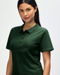 64800L Women's Pique Polo Close Up (Forest Green)