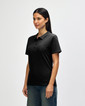64800L Women's Pique Polo Side (Black)