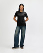 64800L Women's Pique Polo Full Length (Black)