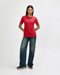 64800L Women's Pique Polo Full Length (Red)