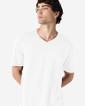 64V00 Adult V-Neck T-Shirt Front (White)