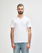 64V00 Adult V-Neck T-Shirt Front (White)
