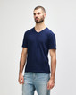 64V00 Adult V-Neck T-Shirt Side (Navy)