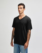 American Apparel 2006CVC Unisex Short Sleeve V-Neck T-Shirt (Black)