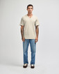 American Apparel 2006CVC Unisex Short Sleeve V-Neck T-Shirt (Heather Bone)