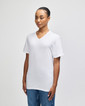 American Apparel 2006CVC Unisex Short Sleeve V-Neck T-Shirt (White)