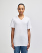 American Apparel 2006CVC Unisex Short Sleeve V-Neck T-Shirt (White)
