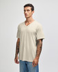 American Apparel 2006CVC Unisex Short Sleeve V-Neck T-Shirt (Heather Bone)