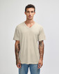 American Apparel 2006CVC Unisex Short Sleeve V-Neck T-Shirt (Heather Bone)