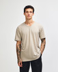 American Apparel 2006CVC Unisex Short Sleeve V-Neck T-Shirt (Heather Bone)
