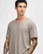 American Apparel 2006CVC Unisex Short Sleeve V-Neck T-Shirt (Heather Khaki)