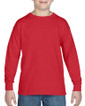 5400B Heavy Cotton Youth Long Sleeve T-Shirt Front (Red)
