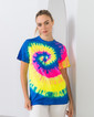 1000 Colortone Tie Dye Adult T-Shirt Front (Neon Rainbow)