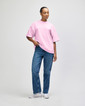 French Terry Unisex Oversized Boxy Top (Powder Pink)