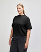 French Terry Women's Boxy Top (Black)
