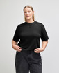 French Terry Women's Boxy Top (Black)