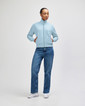 French Terry  Women’s Full Zip Jacket (Powder Blue)