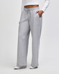 French Terry Women's Wide Leg Pants (Heather Grey)