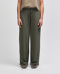 French Terry Women's Wide Leg Pants (Lieutenant)