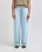 French Terry Women's Wide Leg Pants (Powder Blue)