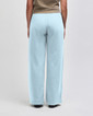 French Terry Women's Wide Leg Pants (Powder Blue)