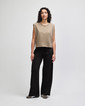 French Terry Women's Wide Leg Pants (Black)