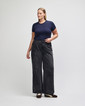BR210 Women's Crop Fitted T-Shirt (Navy)